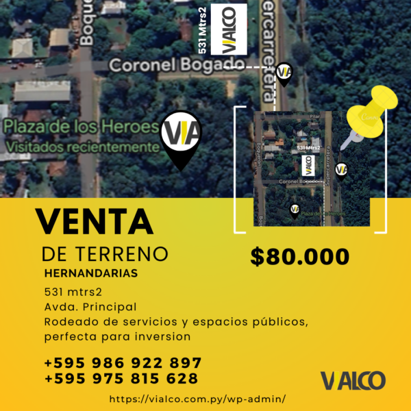 TERRENO EN HERNANDARIAS - ¡UBICACIÓN ESTRATÉGICA!